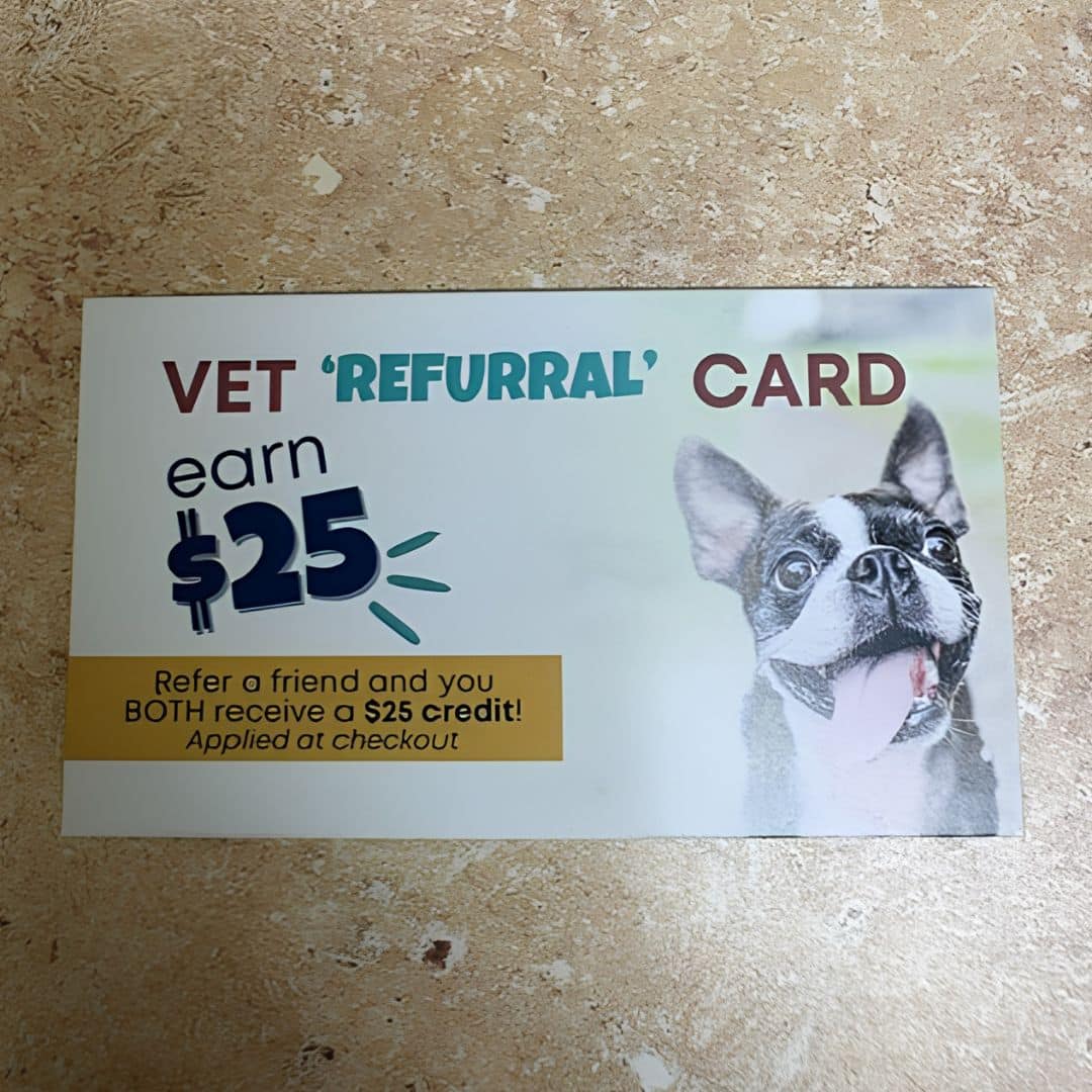 Vet refurral program card